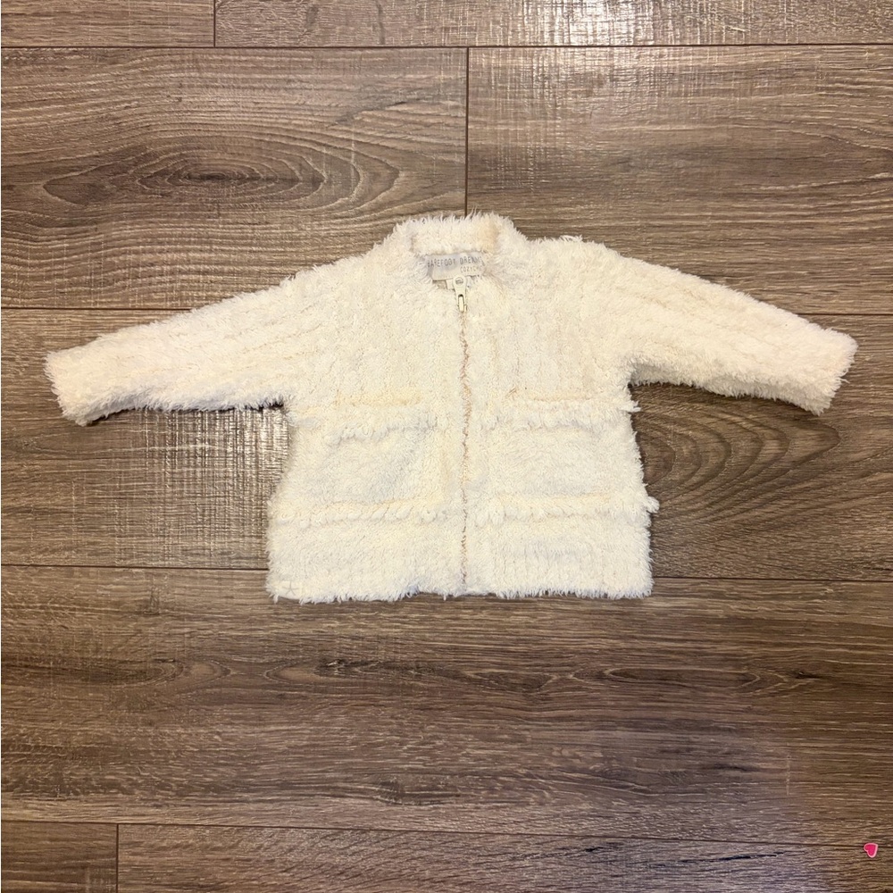 Barefoot Dreams Cream Plush Kids Puffer Jacket
